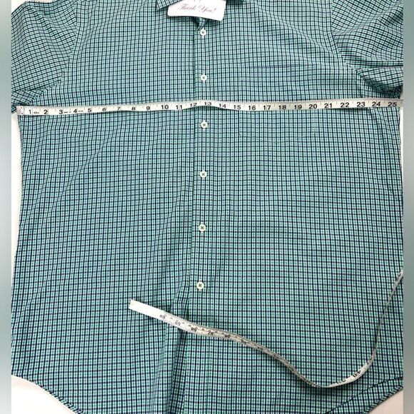Bugatchi Cotton Gingham Plaid Flip Cuff Shirt - Picture 8 of 9